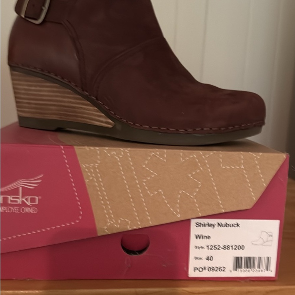 Dansko Red Wedge Shoes with Sophisticated Style